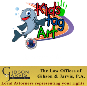 Kids Tag Art Logo, Sponsored by Gibson & Jarvis