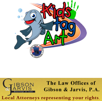 Kids Tag Art Logo, Sponsored by Gibson & Jarvis